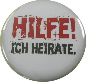 Hilfe! Ich heirate JGA Button